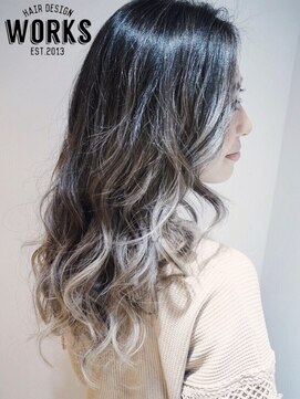 ワークス ヘアデザイン(WORKS HAIR DESIGN) 外国人風バレイヤージュカラー
