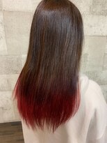 オンリエド ヘアデザイン(ONLIed Hair Design) 【ONLIed】赤色のグラデーションカラー