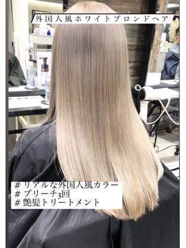トルネード(TORNADO) 外国人風 ホワイトブロンド ホワイトカラー  M330