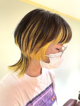 エマ(emma) yellow×blackインナーカラー!