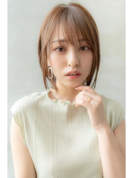 オースティン 門前仲町(AUSTIN) 大人かわいい前髪セシルカットココアブラウンフリンジウェーブ