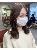 くびれヘアグレージュオルチャン韓国ヘア 奈良 大和西大寺