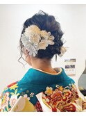成人式　肩上ボブのフルアップ