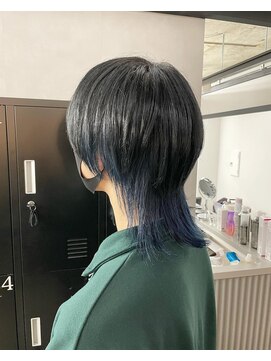 アドラ(ADLLA) メンズブルーインナーカラー.