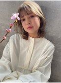 大人可愛い ゆるふわ巻き ミルクティーベージュカラー レイヤー