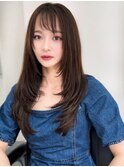 リフトレイヤー センターパート ブリーチ縮毛矯正 ヨジャドル119