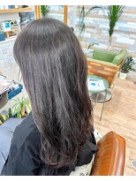 ハウオリ ヘアーワークス(Hauoli hair works)&nbsp;ヴァリジョアカラー×カカオブラウン×インディゴ×深み透明感