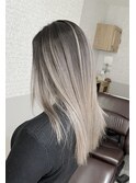 バレイヤージュ☆プラチナグレージュ