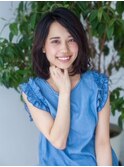 ナチュラルモード大人可愛いエアストレート20代30代40代