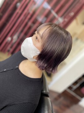 グルーミングサロンスカイ 小岩南口店 (Grooming Salon SKY) グレージュ×パープルの裾カラー