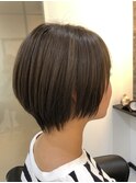 ハイライト×グレー×ショート