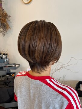 レポヘアー(Repos hair) 20代30代大人可愛いココアブラウンくびれボブ耳掛け透明感
