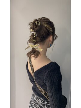 スカイ 本店(SKY) zuru_編み下ろし　リボンアレンジ