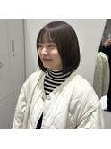 パツッとボブ×艶髪ナチュラルブラウン！【福田 れん】