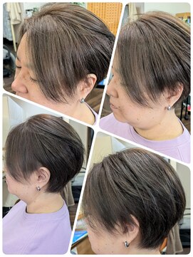 クリア 美容室 スタイリッシュなツーブロックショート♪