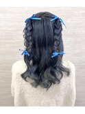 編みたらし ハーフツイン
