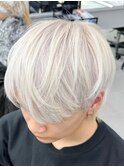 ボブルフ/ネビージュ/小顔/ワンレン/スモーキーアッシュ[渋谷駅]