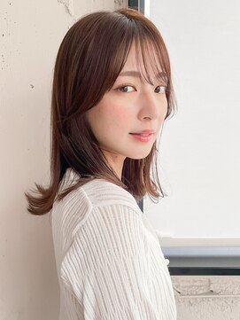 アグノス 青山(Agnos) 小顔 似合わせカット メルティーカラー ウェーブミディアム