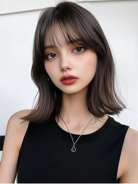 レヴ 草加店(LEV.) 前髪アンブレラカラーこなれミディイメチェンウェーブパーマ