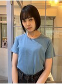 天神大名顔周りレイヤーカットミディアムボブタッセルボブ今泉