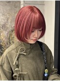 顔周りレイヤーカットタッセルボブ外ハネボブワンホンボブ韓国