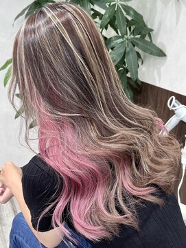 ベルヘアーデザイン 堺東(Belle hair Design) ハイライトインナーカラーイヤリングカラーイルミナカラー堺東