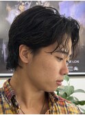 メンズセンターパート/スパイラルパーマ【￥12500】