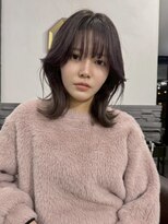 ナービス(NARVIS)&nbsp;透明感アッシュグレージュ/ミディアム/レイヤーカット/ひし形