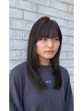 プリーク(preak) 透け感グレージュ×ナチュラルレイヤー