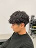 【無造作なカール】メンズカット＋シャドウパーマ　￥13,000