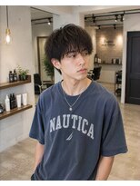 MEN's Baguz MEN'Sカット/ MEN'Sパーマ/ MEN'Sカラー 韓国風無造作ウェーブメンズマッシュ細束シャドウパーマ