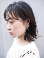 モリオ フロム ロンドン サッポロファクトリー店(morio FROM LONDON) 【morio札幌】前髪 大人かわいいシースルーバング黒髪ボブ