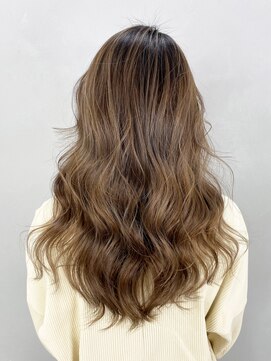 アイティー バイ アルバム 中野店(IT by ALBUM) バレイヤージュベージュ_耳かけウェーブパーマ_ba285732