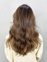 アイティー バイ アルバム 中野店(IT by ALBUM) バレイヤージュベージュ_耳かけウェーブパーマ_ba285732