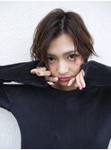 札幌ショート　大人かわいいハンサムショート　毛先パーマ