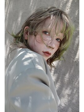 アンドスタイル(&style) 【大名店　江藤】デザインカラー　ネオングリーン