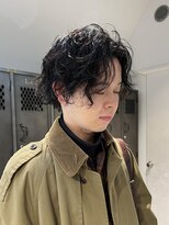 ナループロアツム(Nalu pu loa Tsum)&nbsp;メンズボブパーマ/ゆるめパーマ/メンズ黒髪ボブ/大きめパーマ