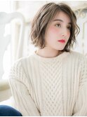 mod's姪浜/外国人風オンブレ大人ハイライトくびれボブウルフh