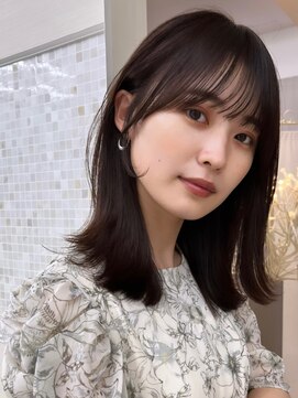 アンフィニー 銀座(ANFINI) レイヤーカット/小顔カット/くびれヘア/ウエットヘア/グレージュ