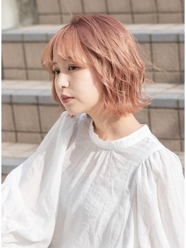 サロンズヘアー 東原店(SALONS HAIR) ピンクベージュ×外ハネカール