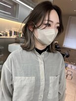 サイン 表参道(SIGN)&nbsp;韓国ヘアーハッシュカットレイヤーカットグレージュブリーチ無し