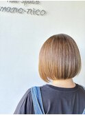 ミニボブ×ナチュラルハイライト