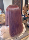 艶美髪/ミディアム/ローズブラウン