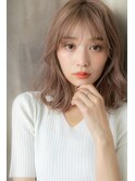 □ハイトーンカラーくびれエアリーミディ406戸頭10代20代30代
