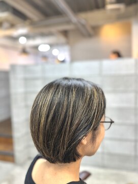 ルーファス 恵比寿 渋谷(Ruufus) 地毛ハイライト×大人カジュアルボブ　　2508