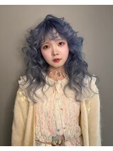 【Haco+】Ibuki_くすみブルー_ブリーチ