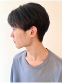 【松戸 アイダ】伸ばしかけセンターパート毛流れメンズカット