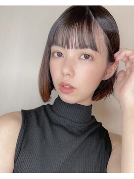 シースルーバング×タイトボブ