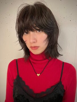 天神　ボブ　顔まわりレイヤーカット　ブリーチなしカラー