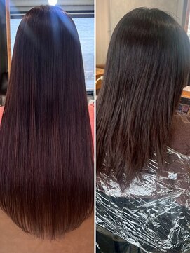 【ビフォーアフター】エクステ×カラー/ダークブラウン